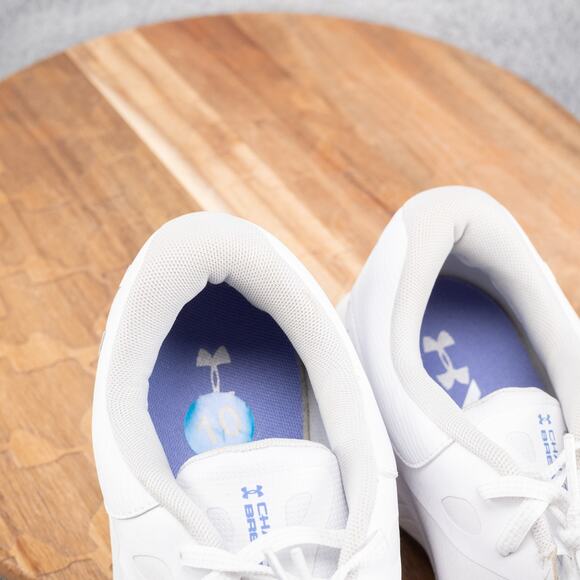 Under Armour Charged Breathe 2 Womens Golf Shoes Size 10 White Leather Spikeless - Picture 7 of 9